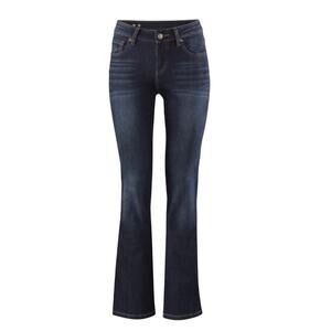 Cabi Women's #916L Galaxy Wash Slim Boot Cut Mid Rise Dark Wash Jeans Size 2
